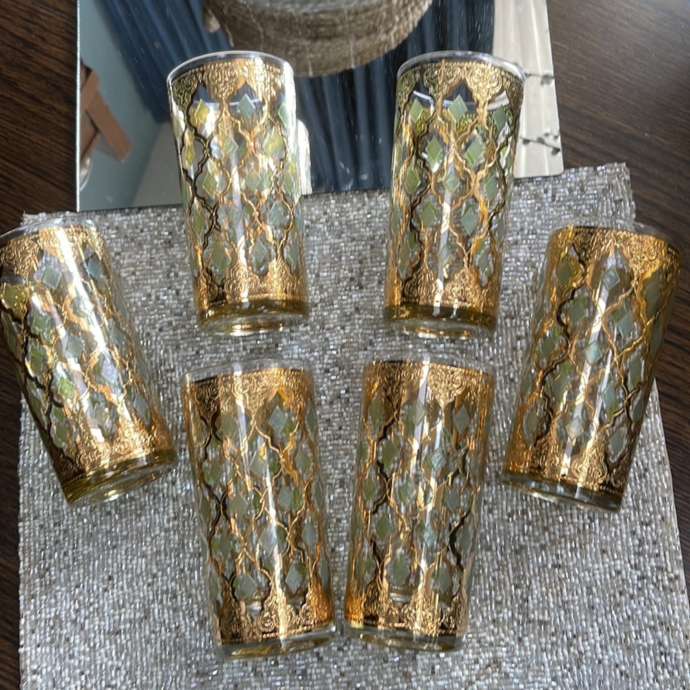 NO LONGER AVAILABLE.Vintage 1960s Culver Valencia 22k gold/green-highball&scotch - Picture 6 of 7